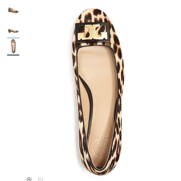 Tory Burch Gigi Leopard Calf Hair Block Heel Pumps - Picture 3 of 9